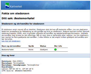 GODKJENT: Stedsnavnet Bestemorhølet er altså godkjent av Statens kartverk.