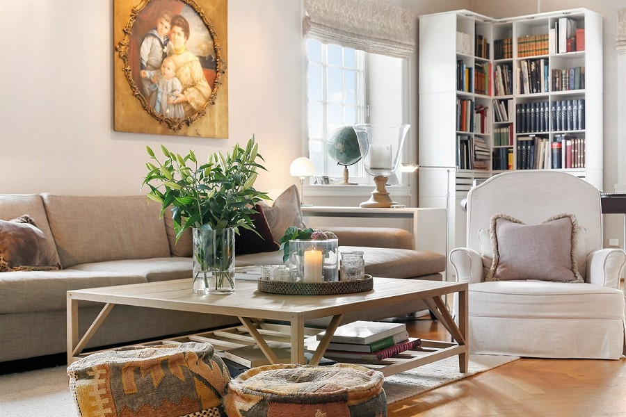 INTERIØRINTERESSERT: Konen til Didrik T. Martens, Manuela, jobber med interiørdesign. Det er hun som har innredet boligen. FOTO: Privatmegleren Vikebø & Jørgensen