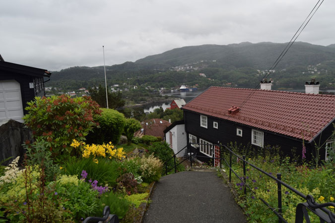 HINDRER INNSYN: Høye planter som Rhododendron bakerst og mindre foran, gjør at inngangspartiet virker åpent og innbydende. En slik beplantning minsker også naboens innsyn. FOTO: Elisabeth Heggland Urø